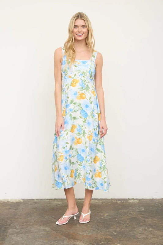 Fruit & Floral Midi Dress