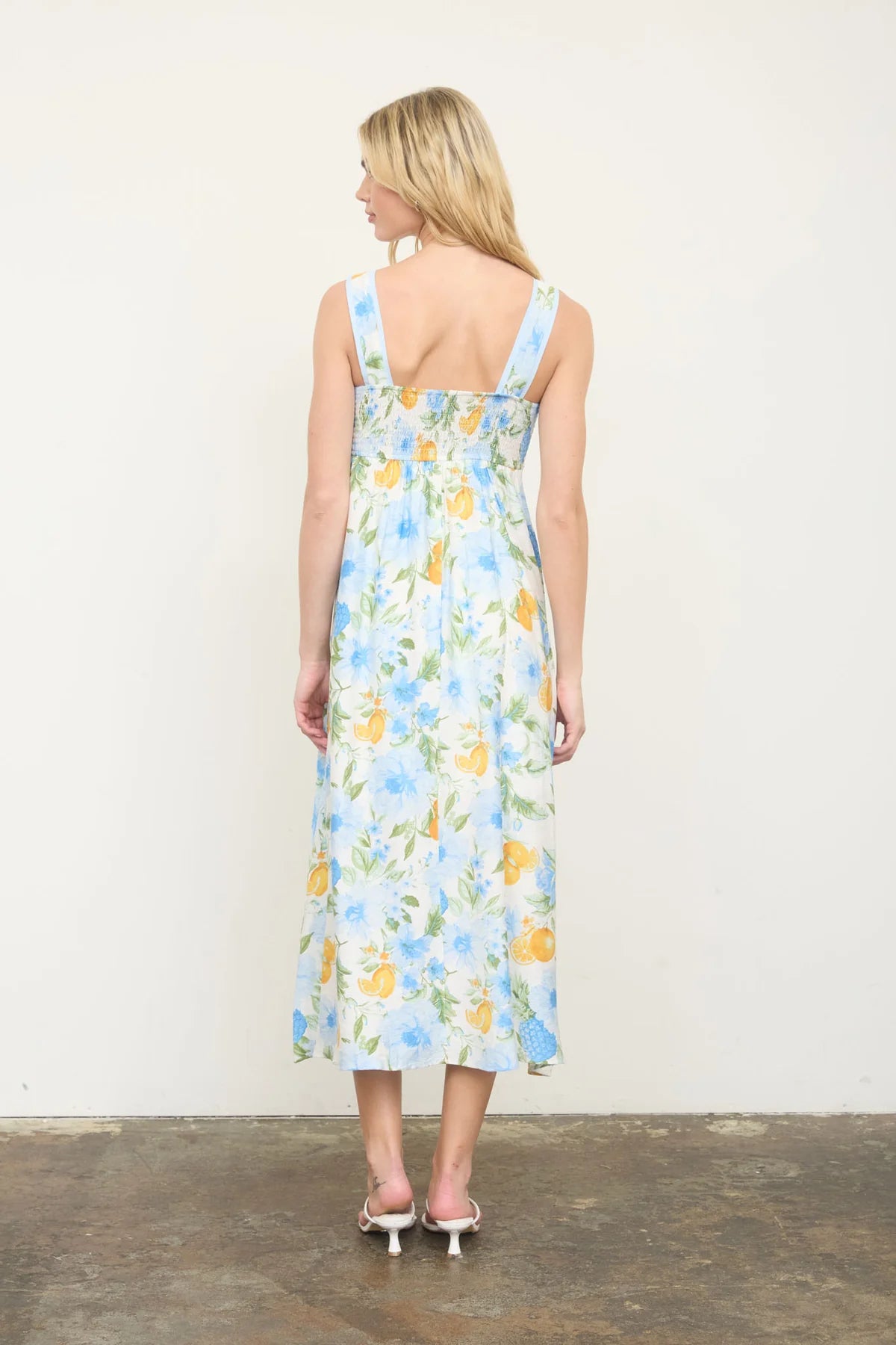 Fruit & Floral Midi Dress