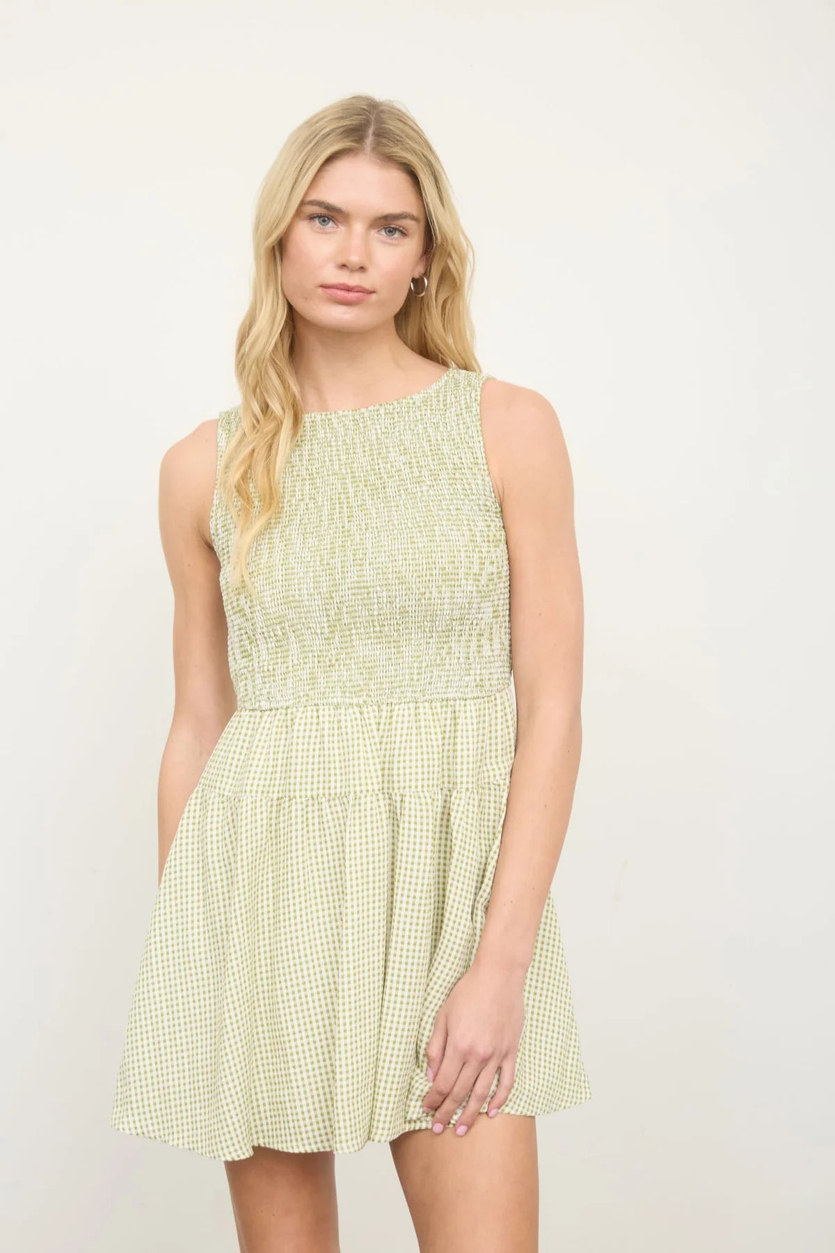 Gingham Sleeveless Dress