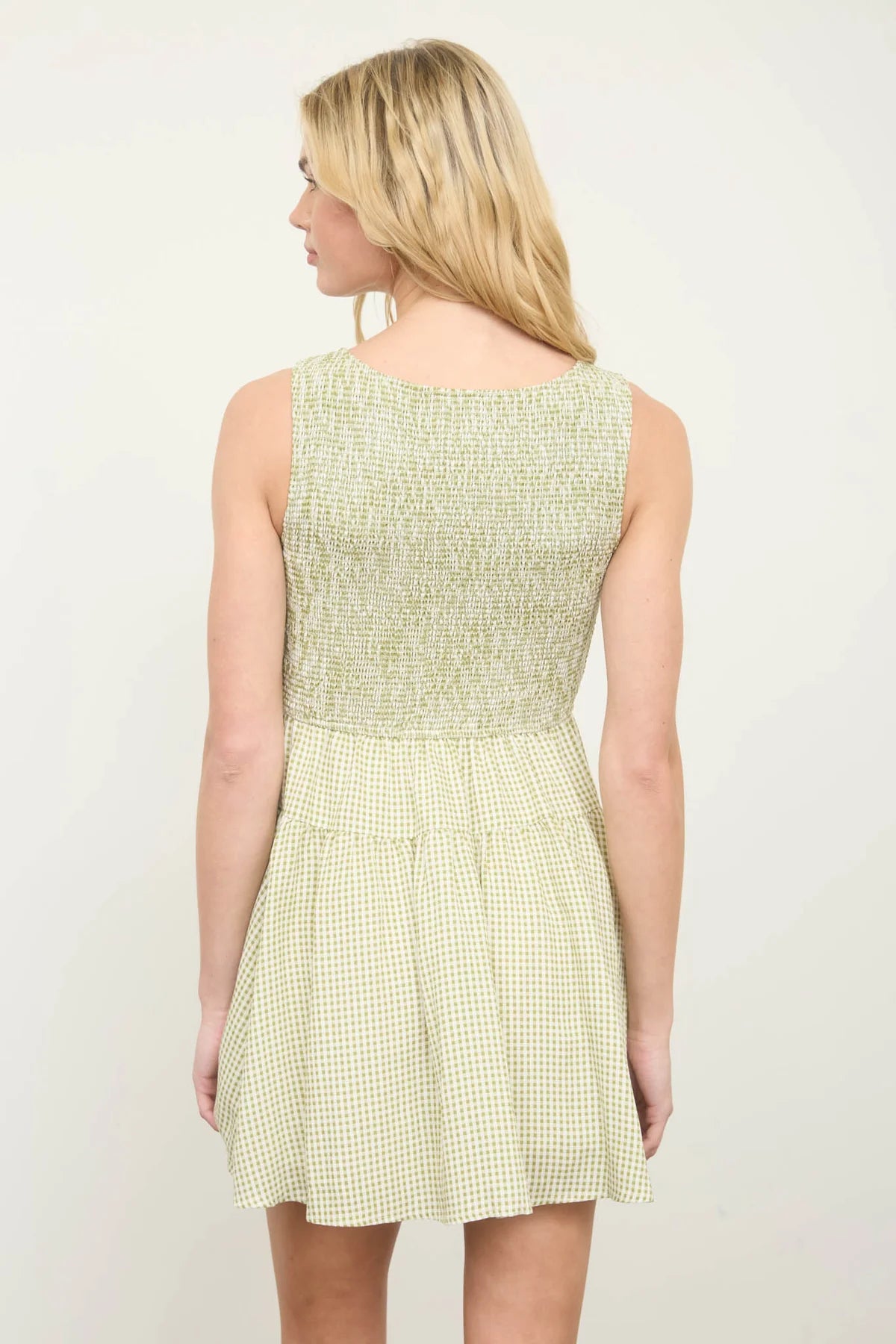 Gingham Sleeveless Dress