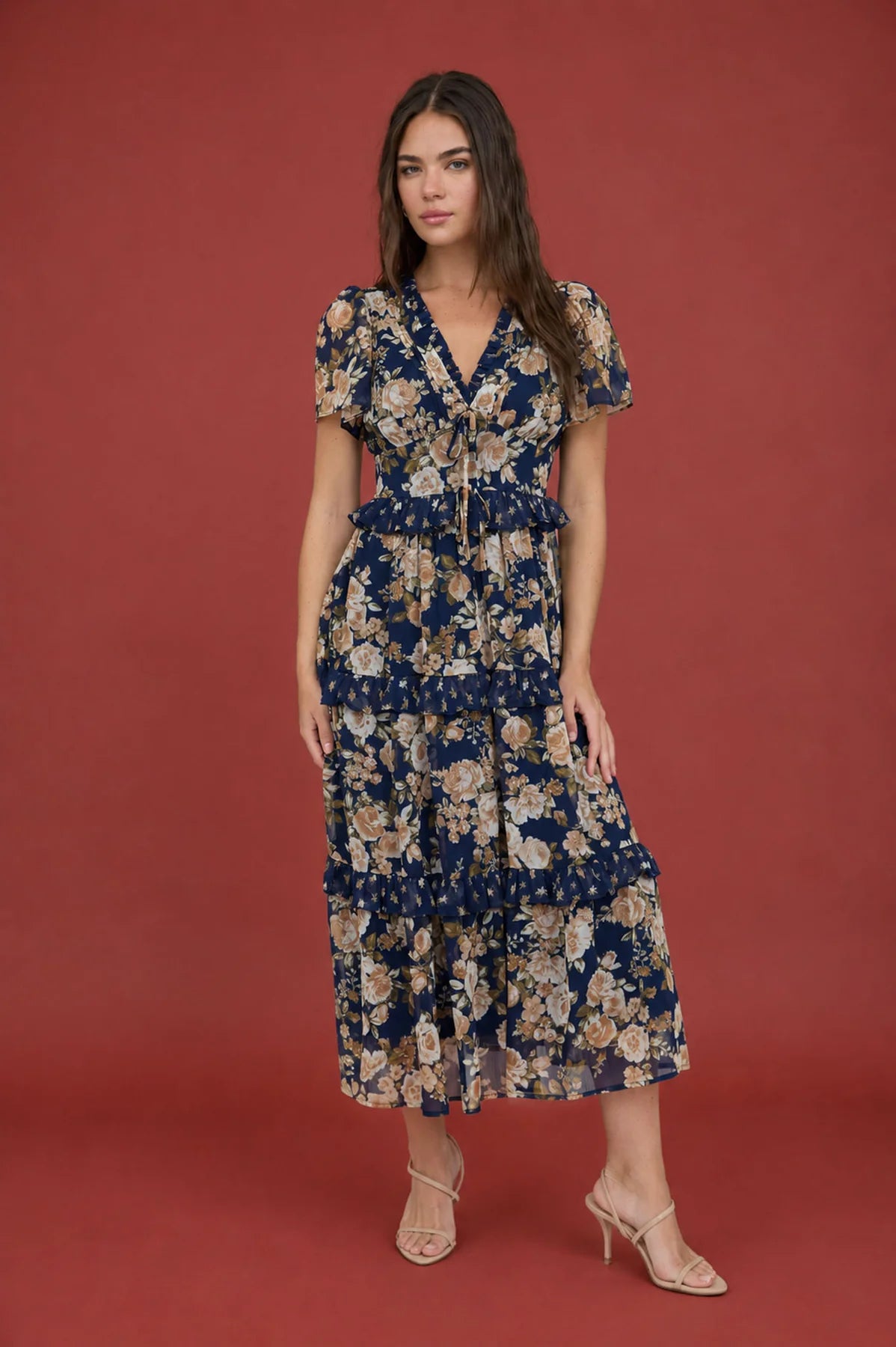 Cascading Tiered Ruffle Dress
