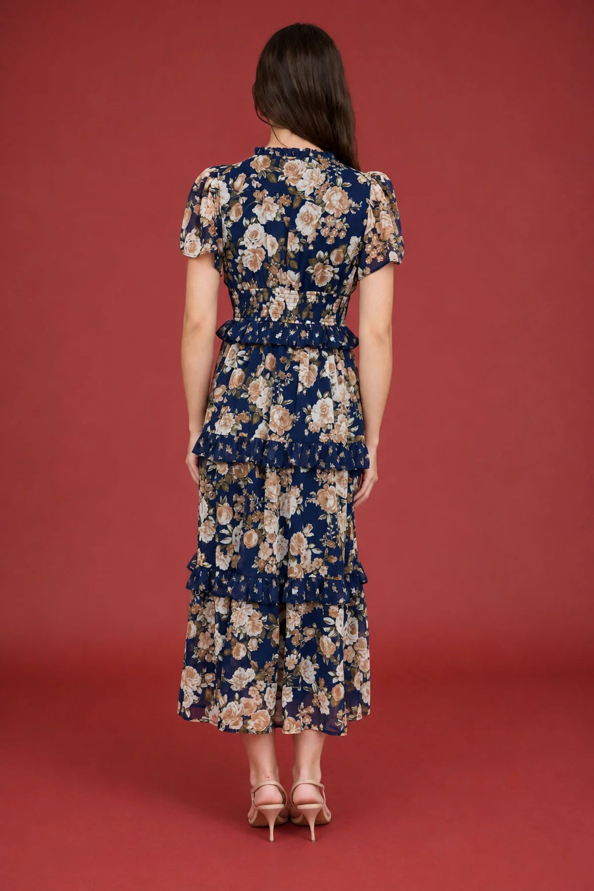 Cascading Tiered Ruffle Dress