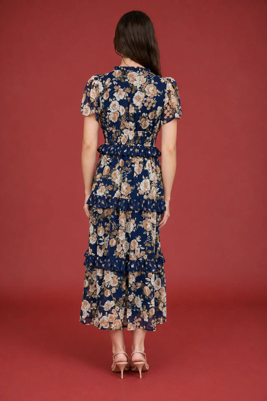 Cascading Tiered Ruffle Dress