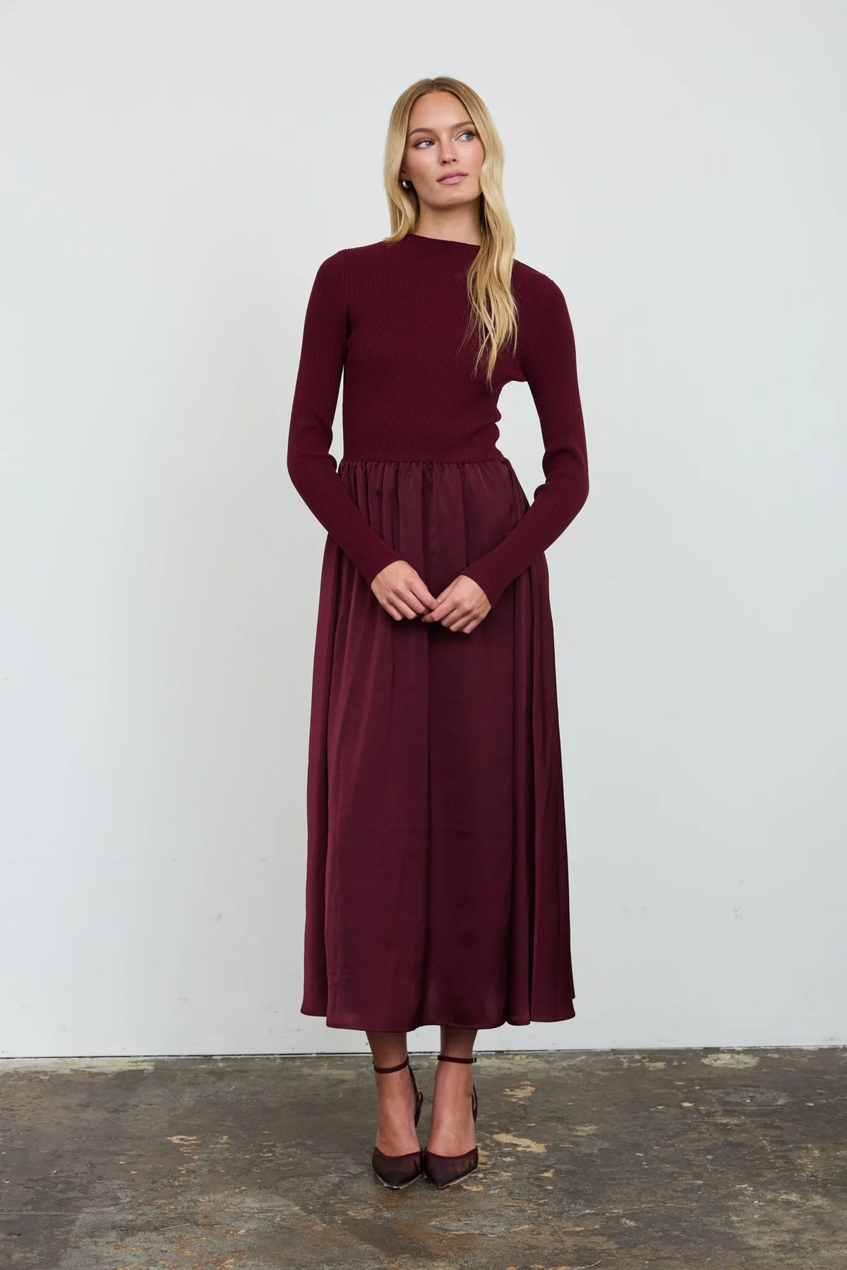 Pleated Skirt Dress