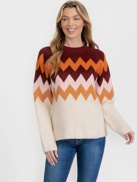 Zig Zag Patterned Sweater