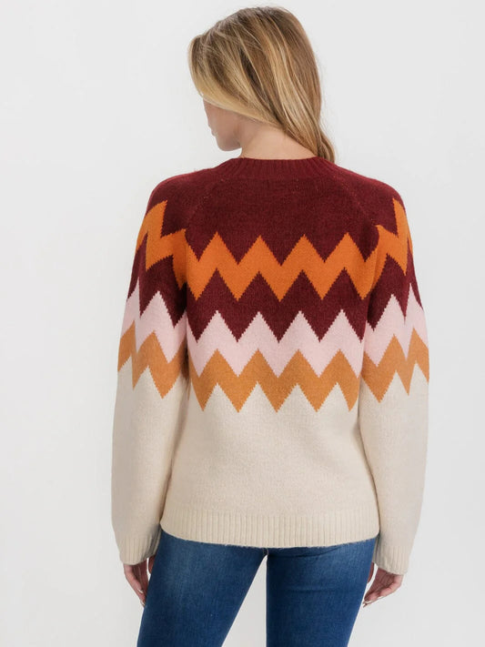 Zig Zag Patterned Sweater