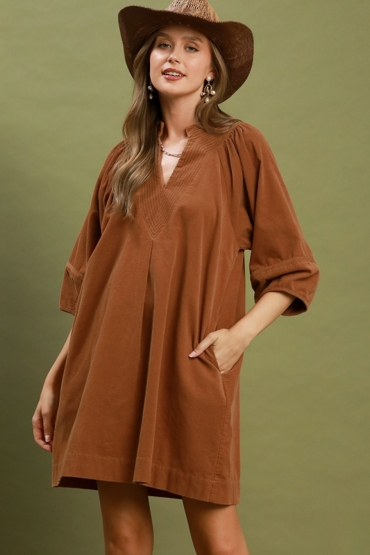 Corduroy Shirt Dress