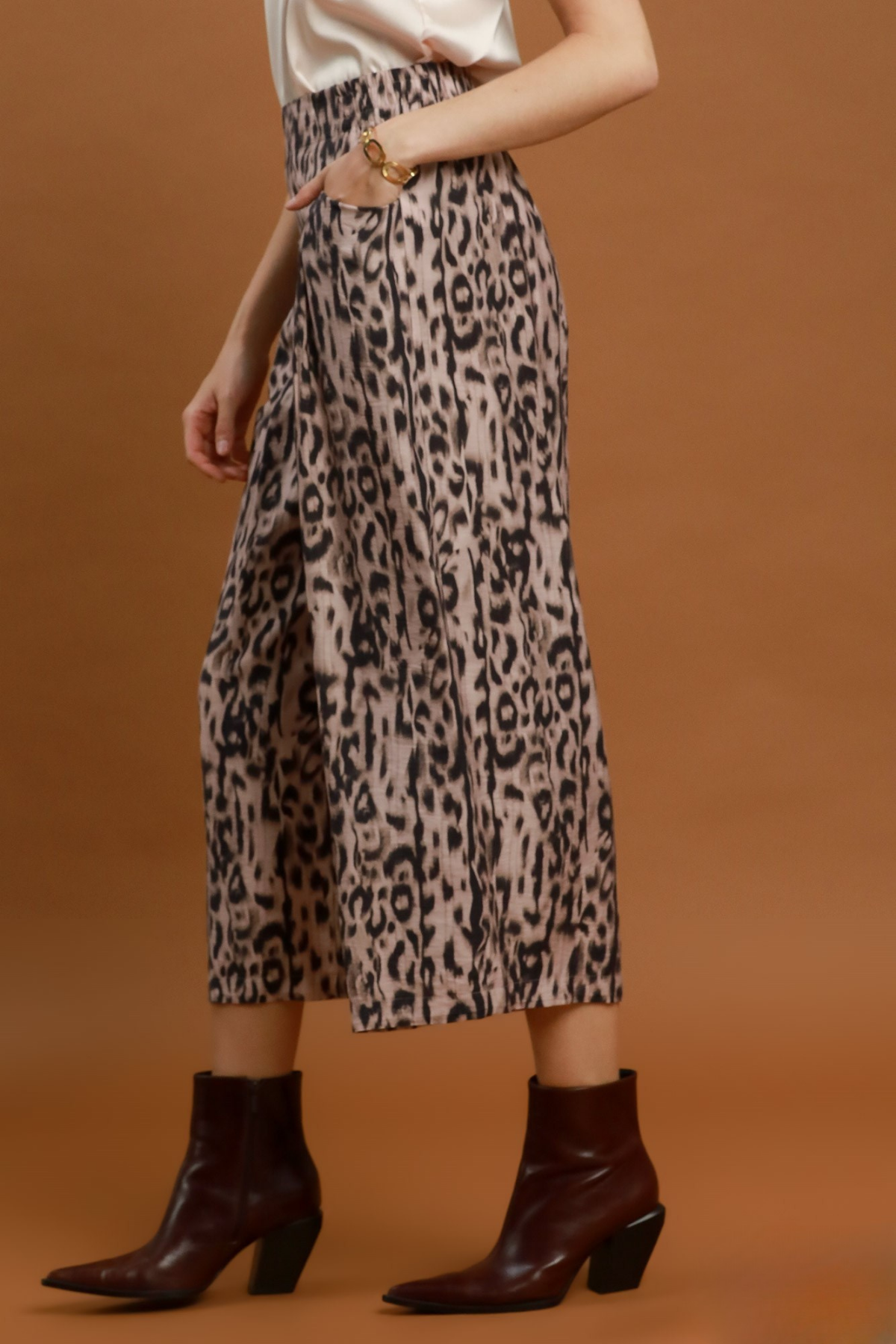 Leopard Cropped Pants