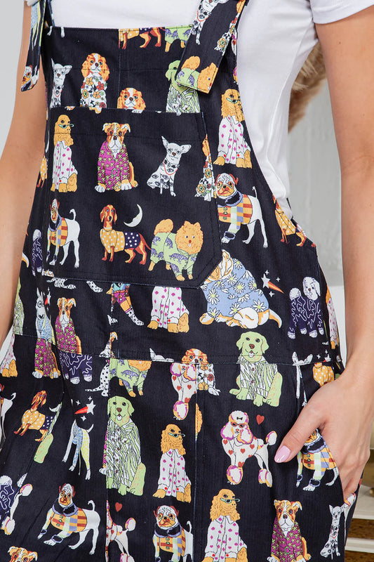 Dog Print Overalls
