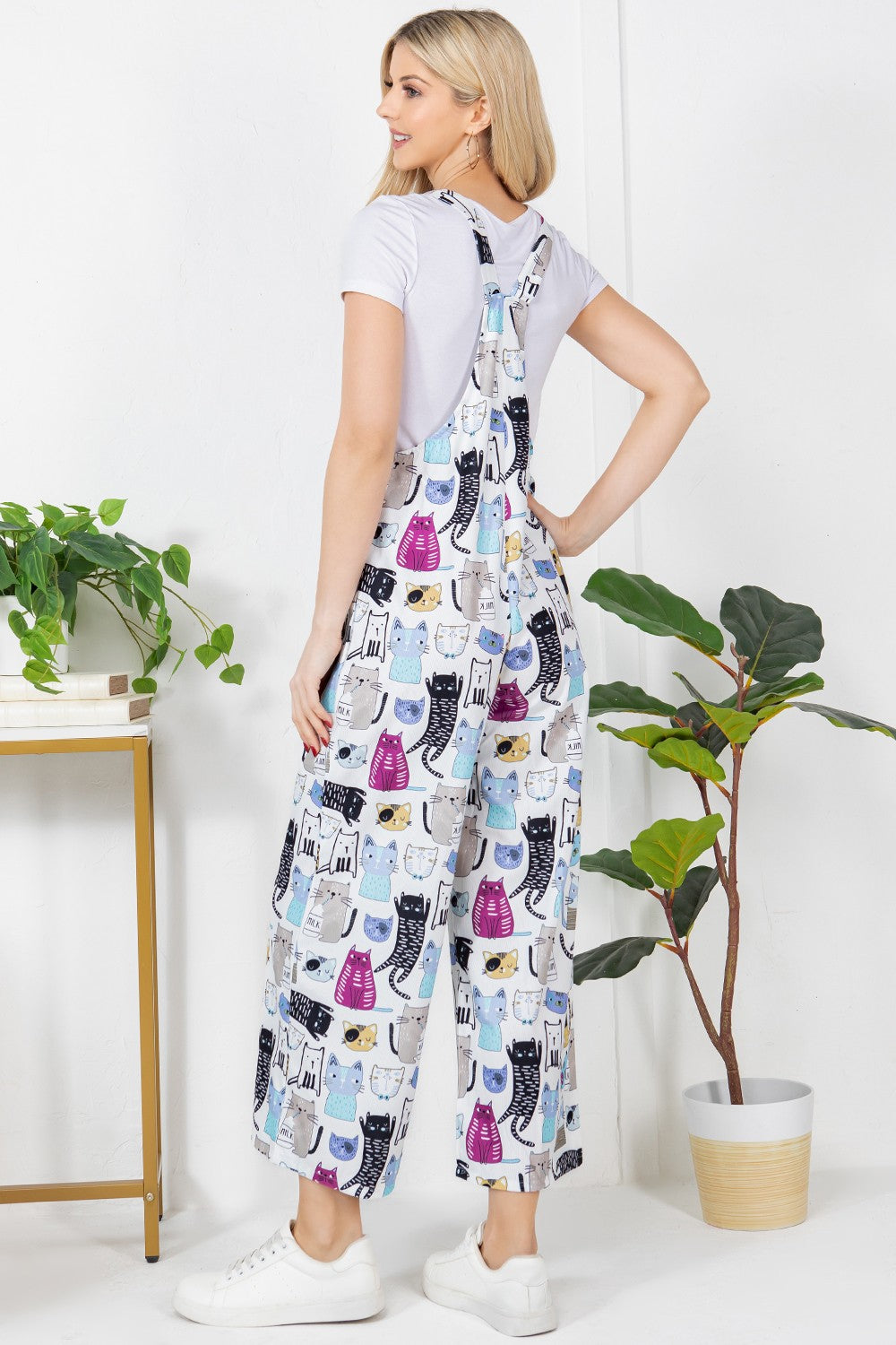 Abstract Cat Overalls