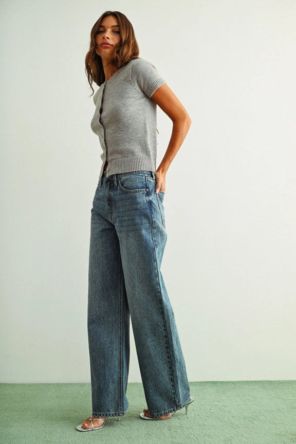High Waisted Skater Jeans
