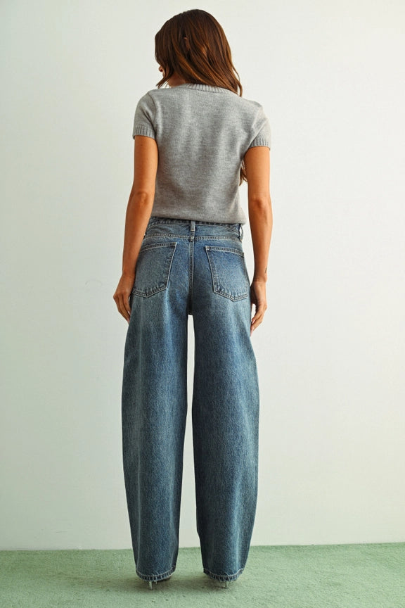 High Waisted Skater Jeans