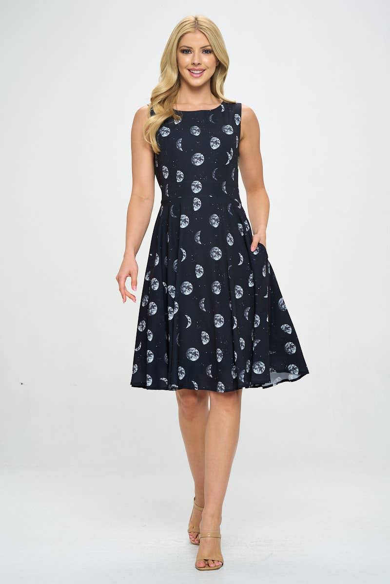 Moon Phases Mini Dress