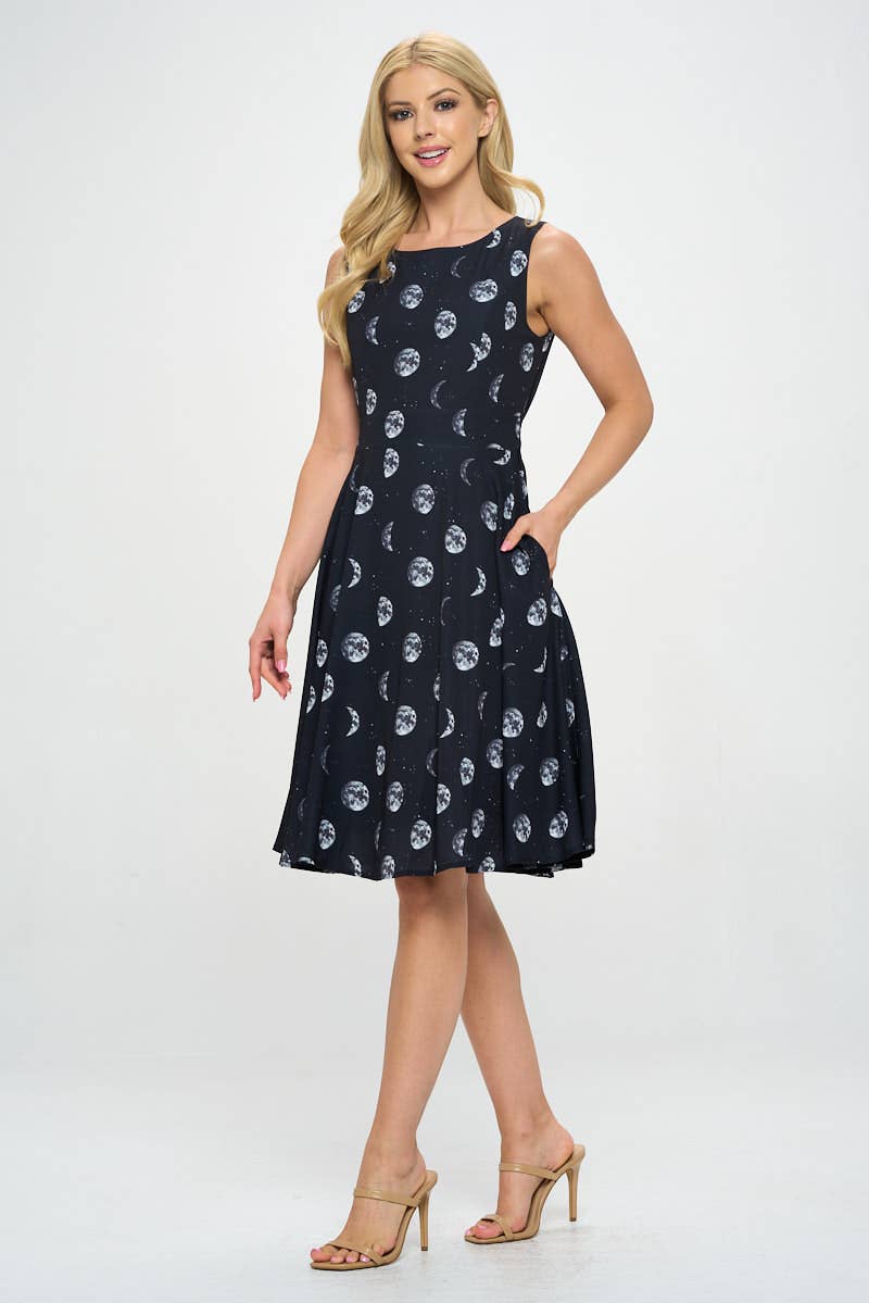 Moon Phases Mini Dress