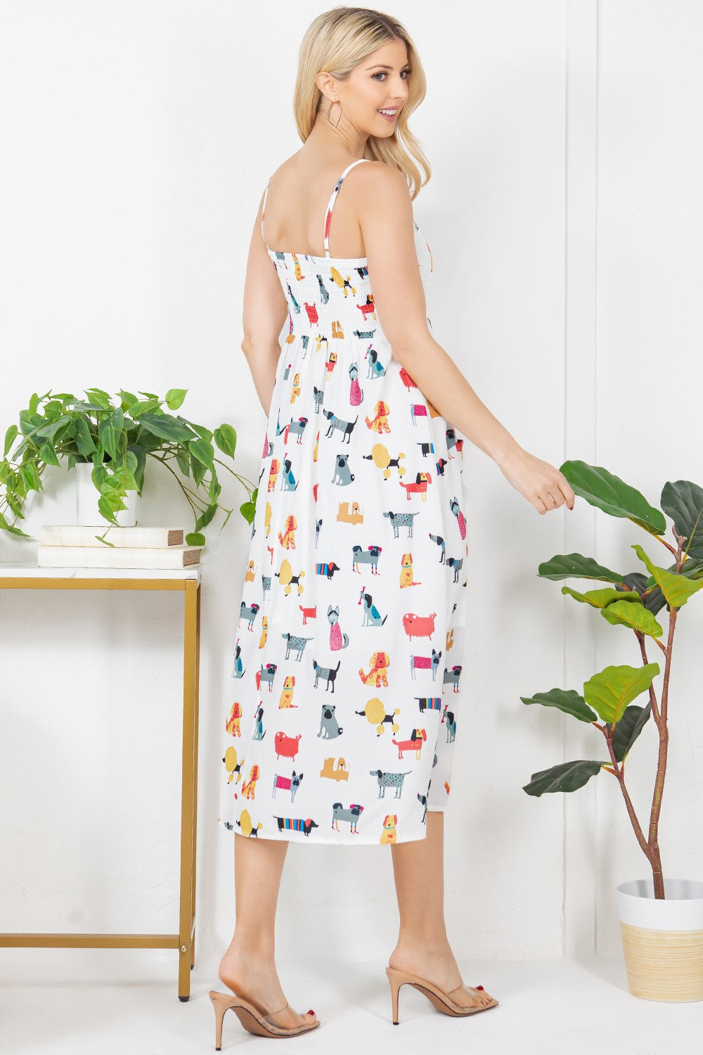 Colorful Dog Cami Dress