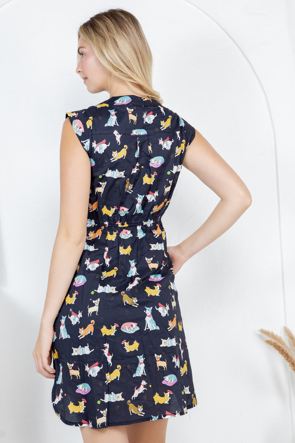 Relaxed Dog Print Dress