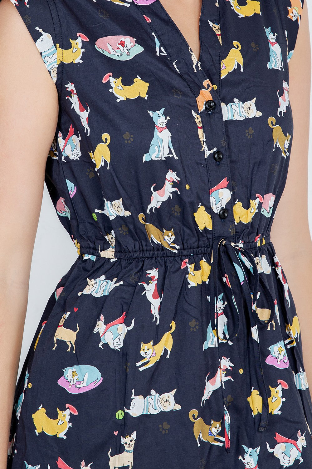 Relaxed Dog Print Dress