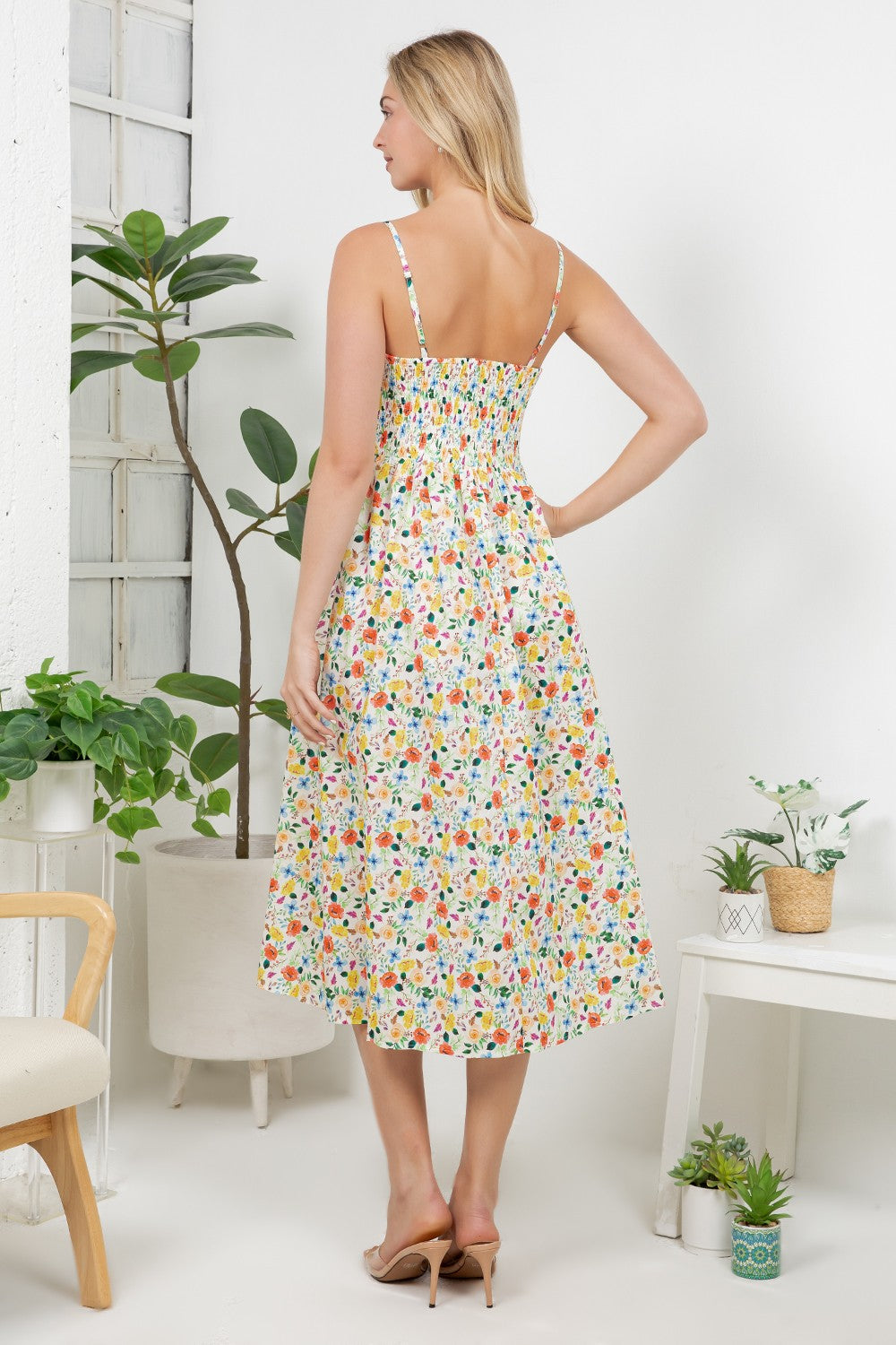 Colorful Floral Cami Dress