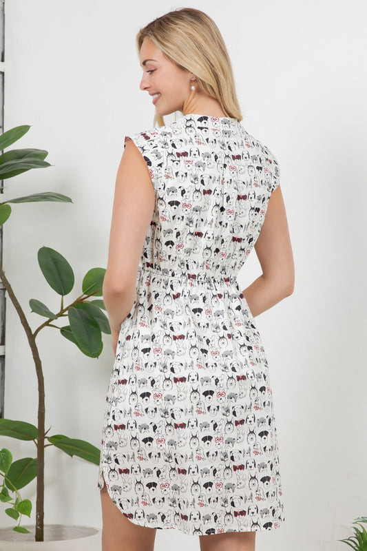 Dog Faces Mini Dress