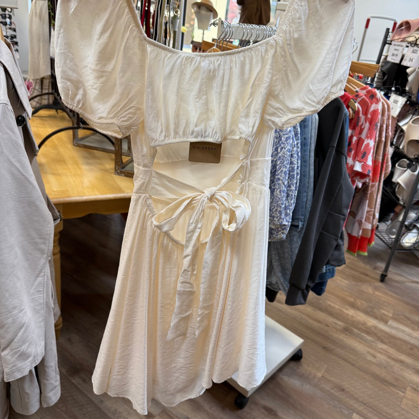 Faux Laced Waist Dress