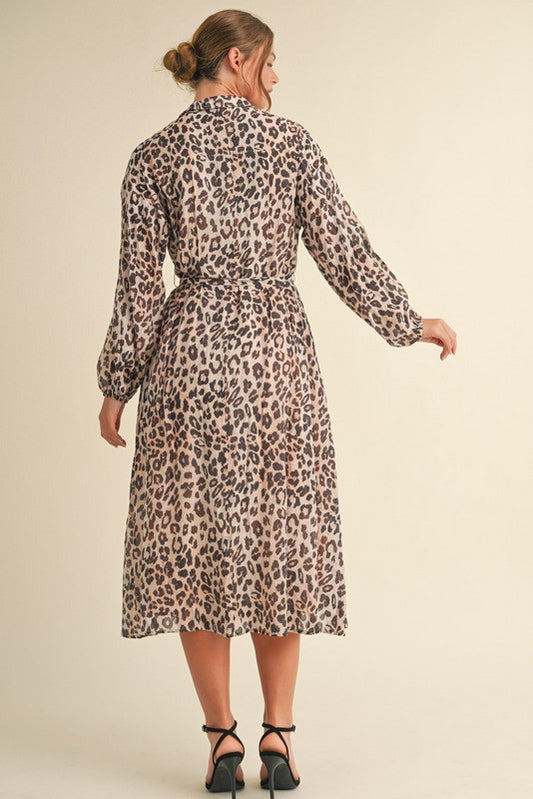 Leopard Chiffon Dress