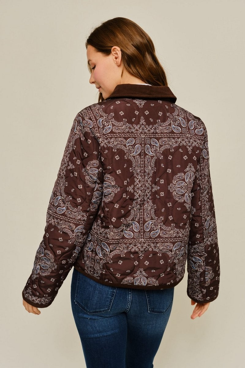 Button Down Paisley Jacket