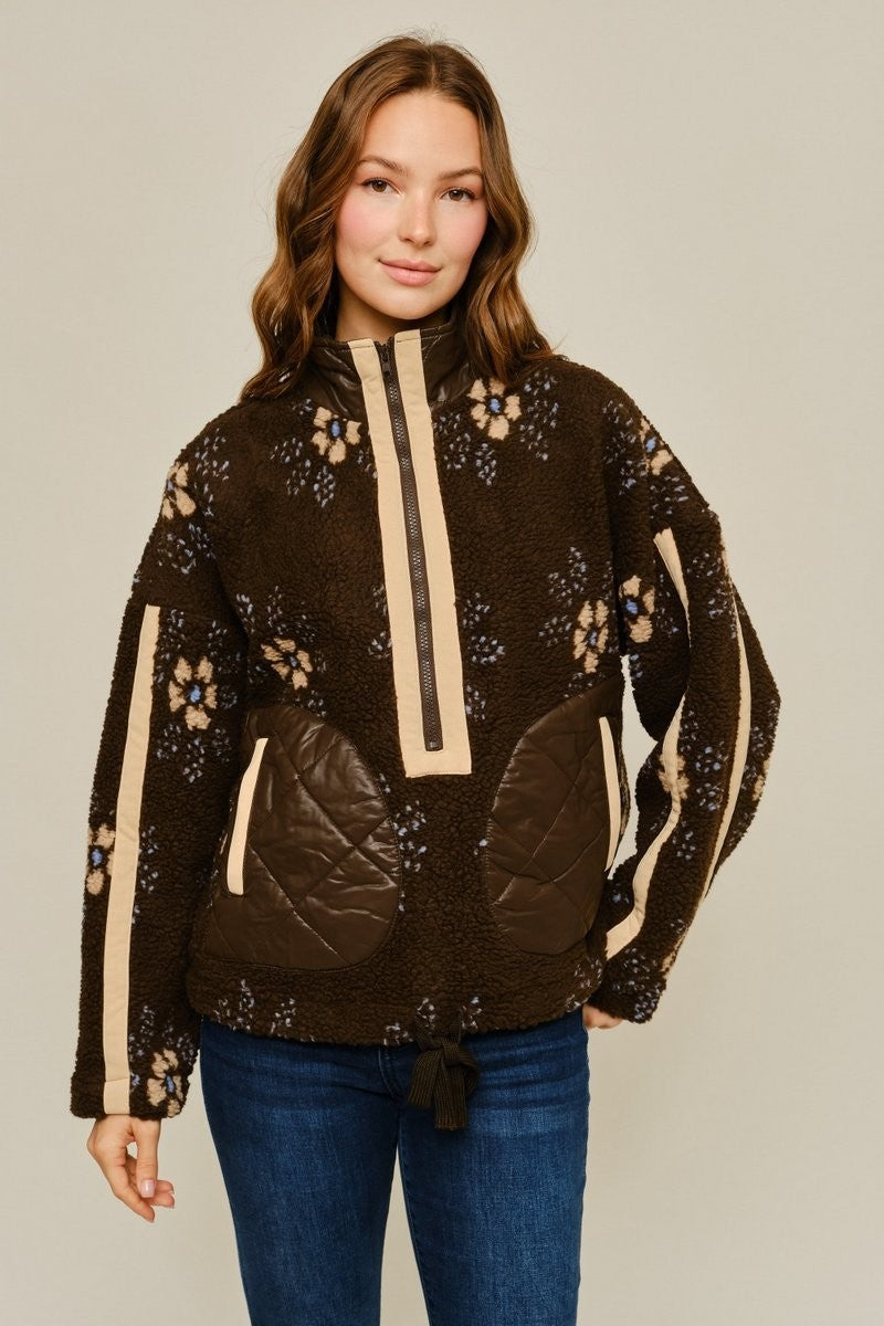 Fleece Floral Jacket