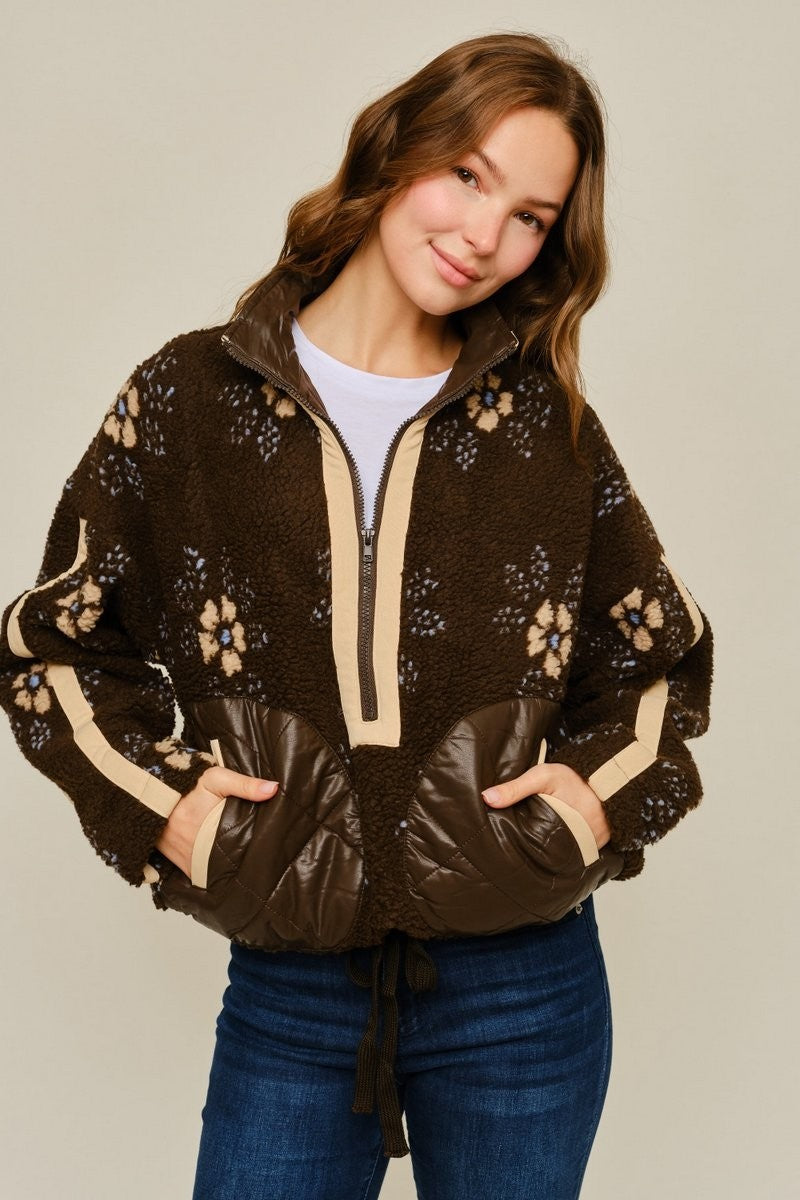 Fleece Floral Jacket