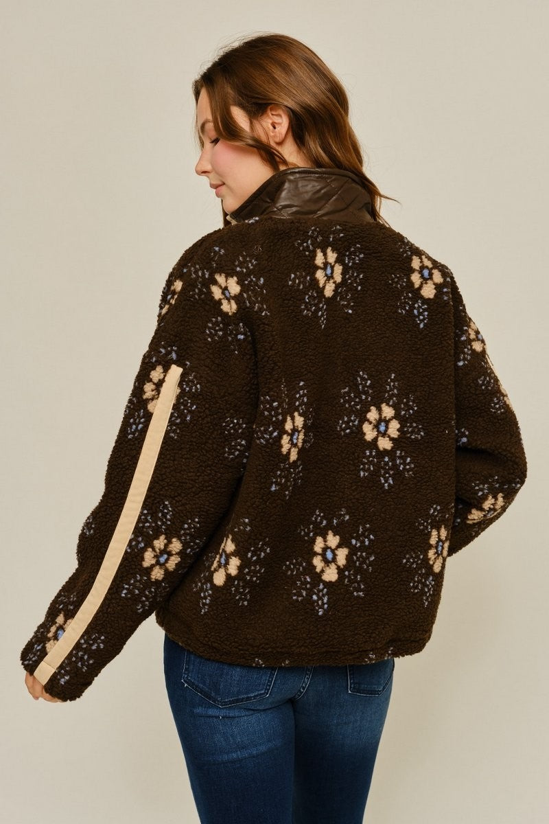 Fleece Floral Jacket