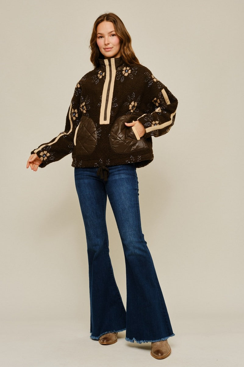 Fleece Floral Jacket