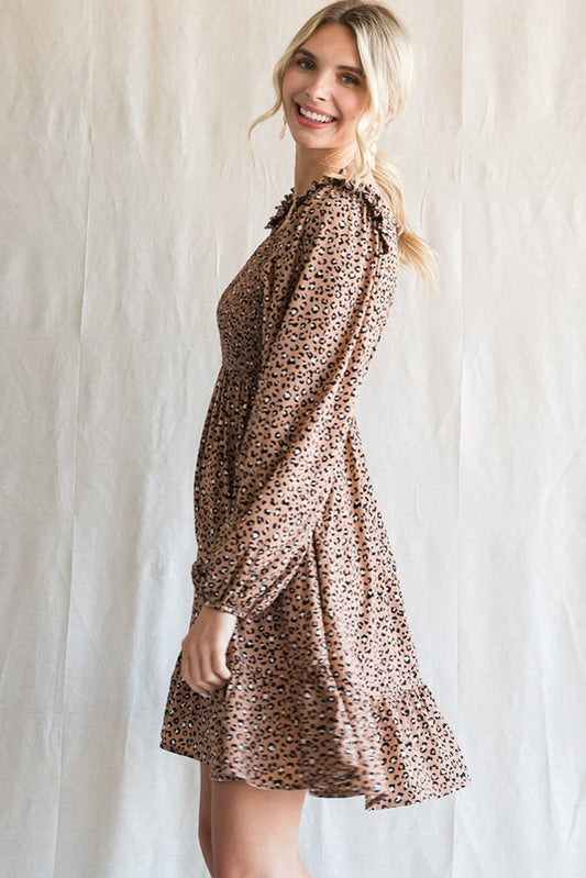 Leopard Smocked Dress
