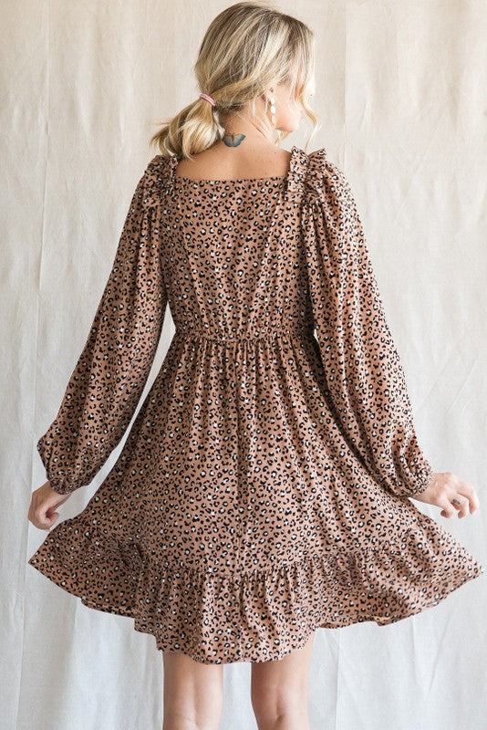 Leopard Smocked Dress