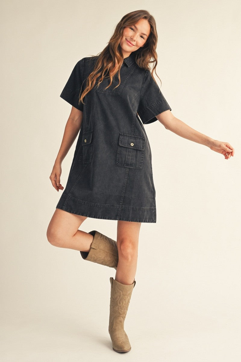 Denim Shift Mini Dress