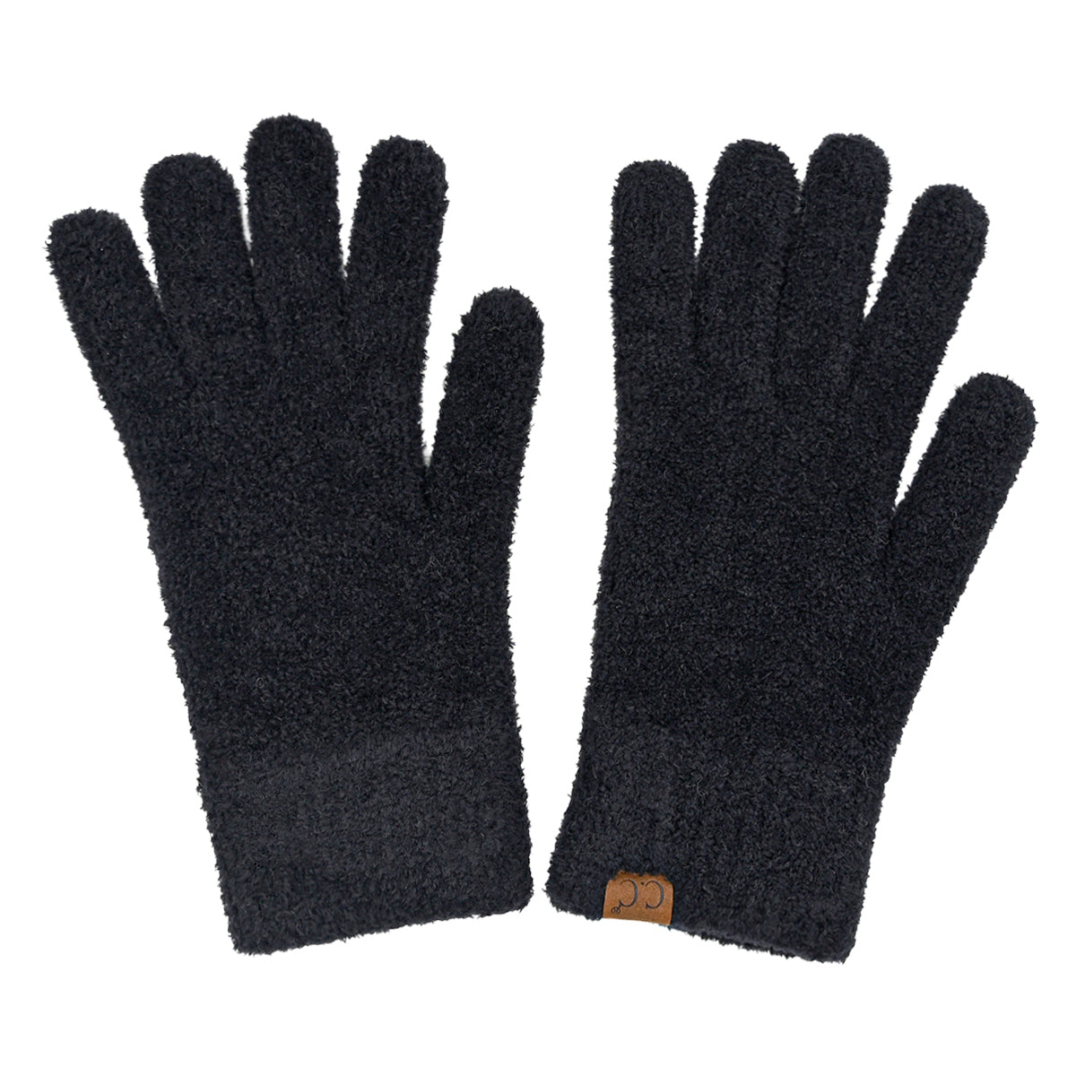 Chenille Gloves - Black