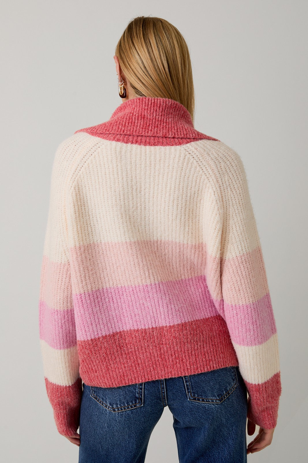 Button Collar Fuzzy Sweater