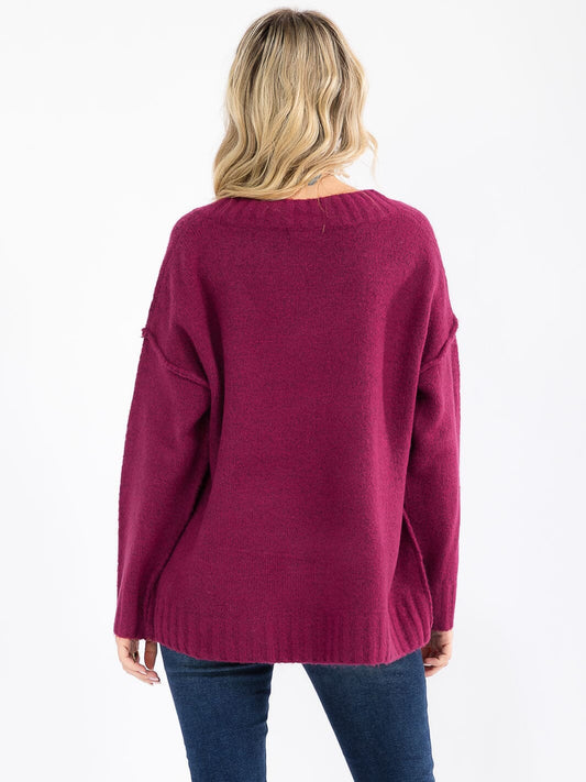 V Neck Pullover Sweater