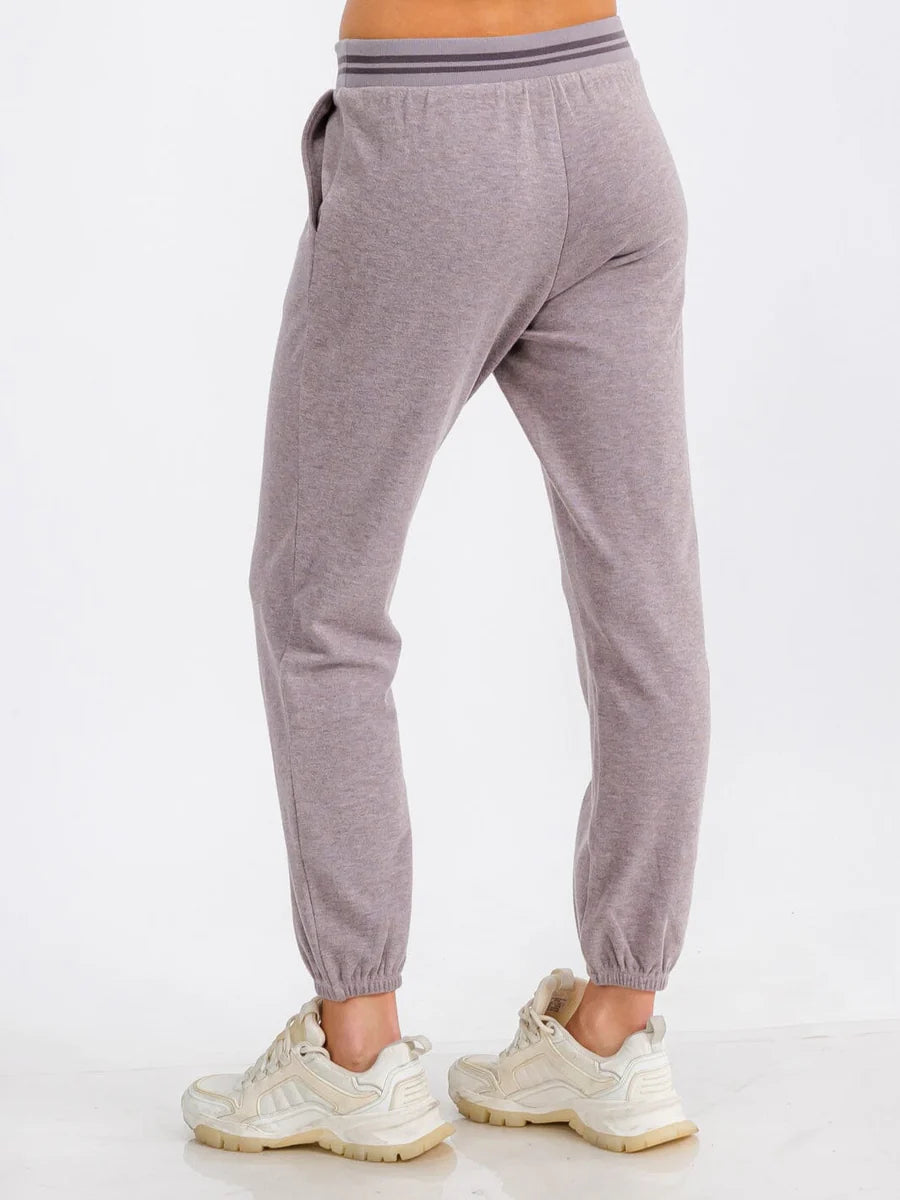 Elastic Waist Jogger Sweatpants - Lavender