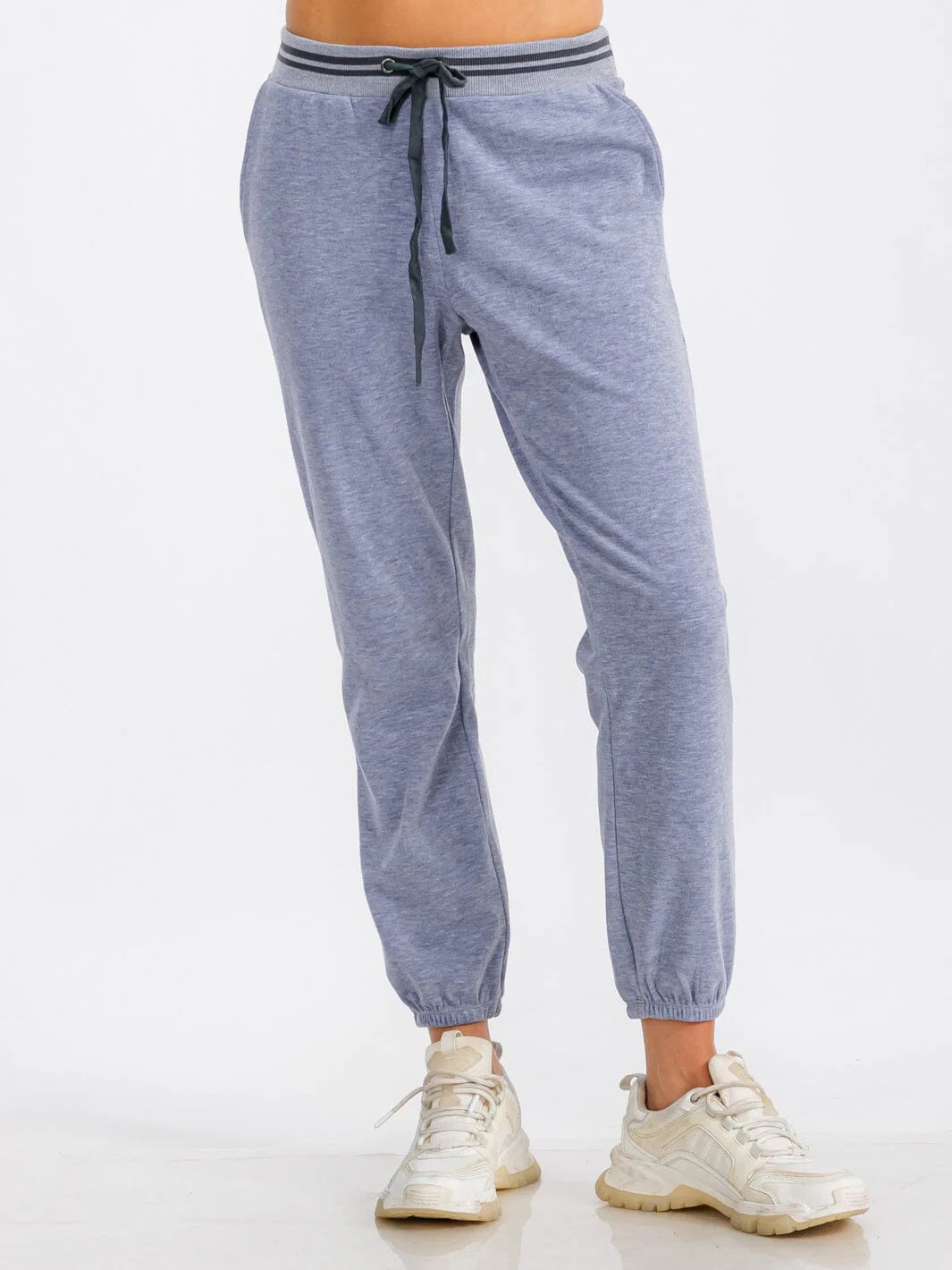 Elastic Waist Jogger Sweatpants - Blue