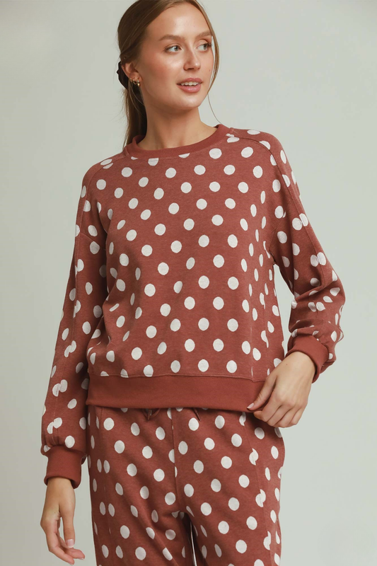 Polka Dot Pullover Sweater