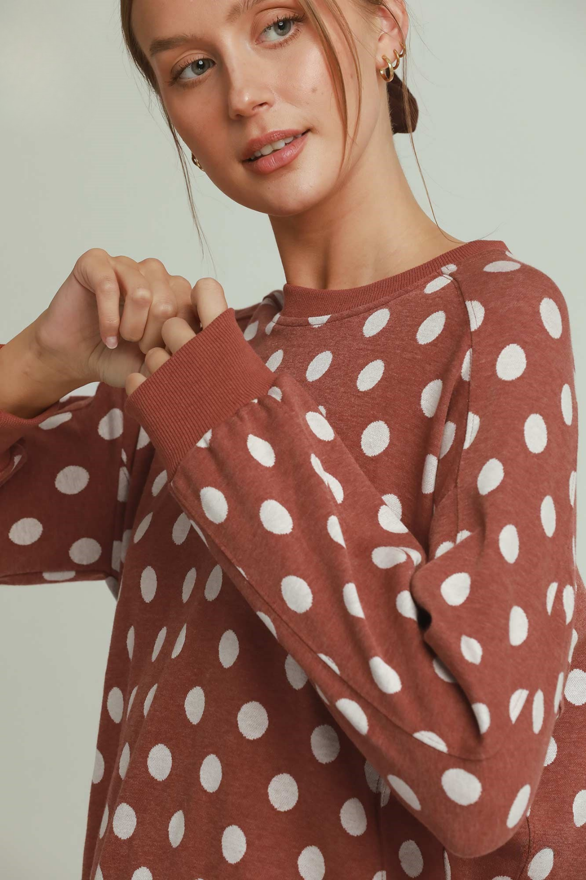 Polka Dot Pullover Sweater