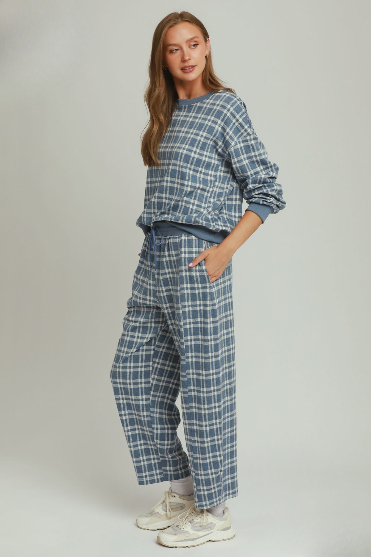 Plaid Drawstring Pants