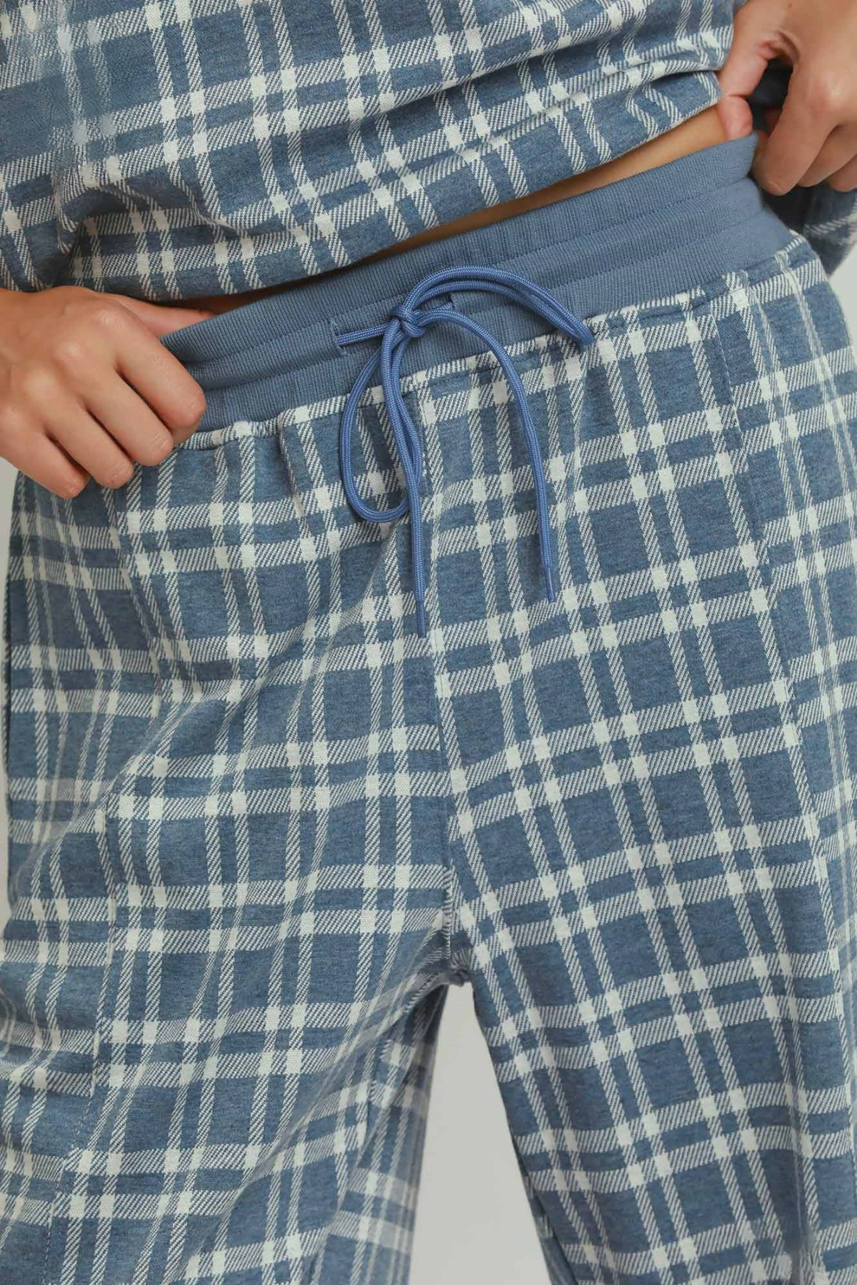 Plaid Drawstring Pants
