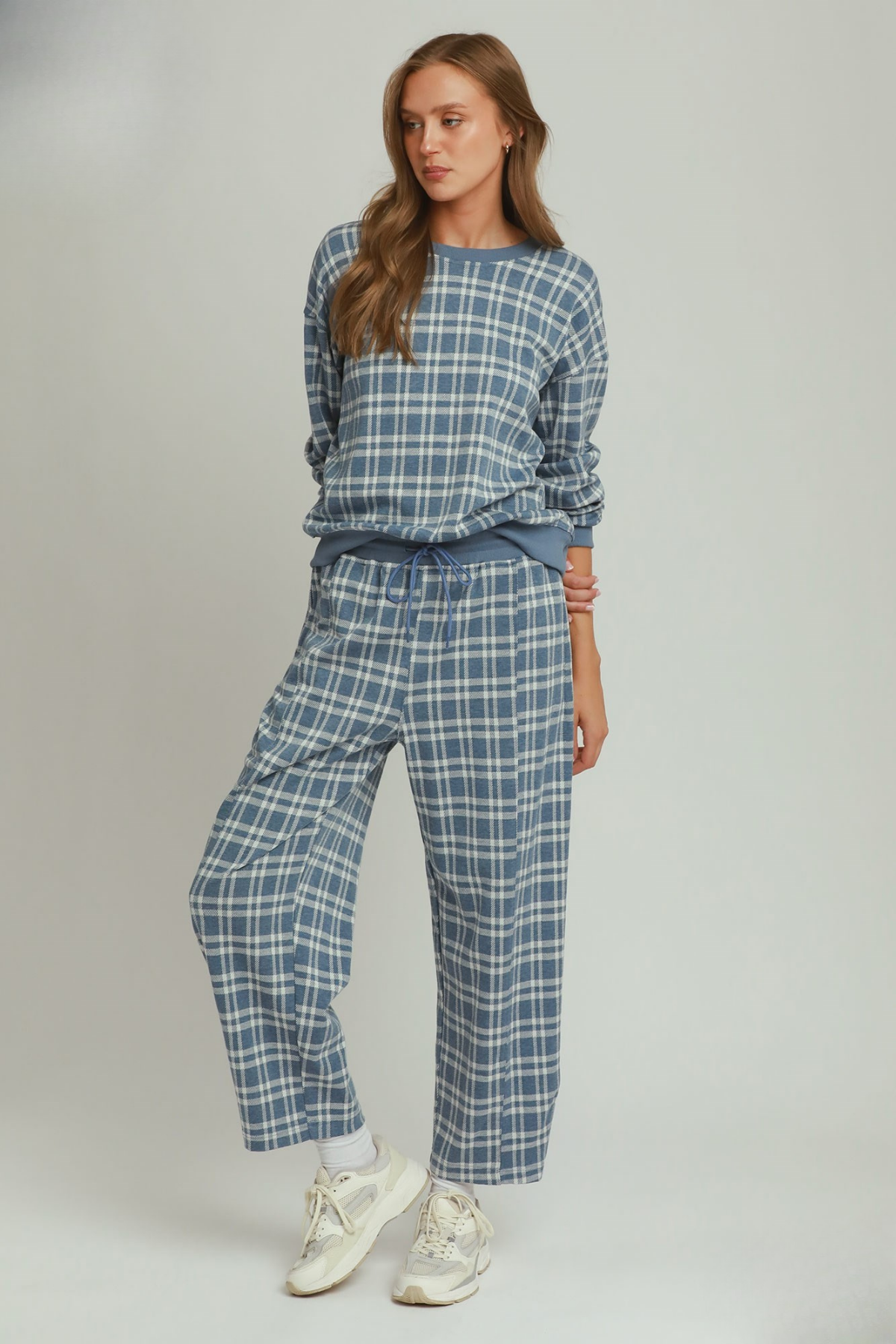 Plaid Drawstring Pants