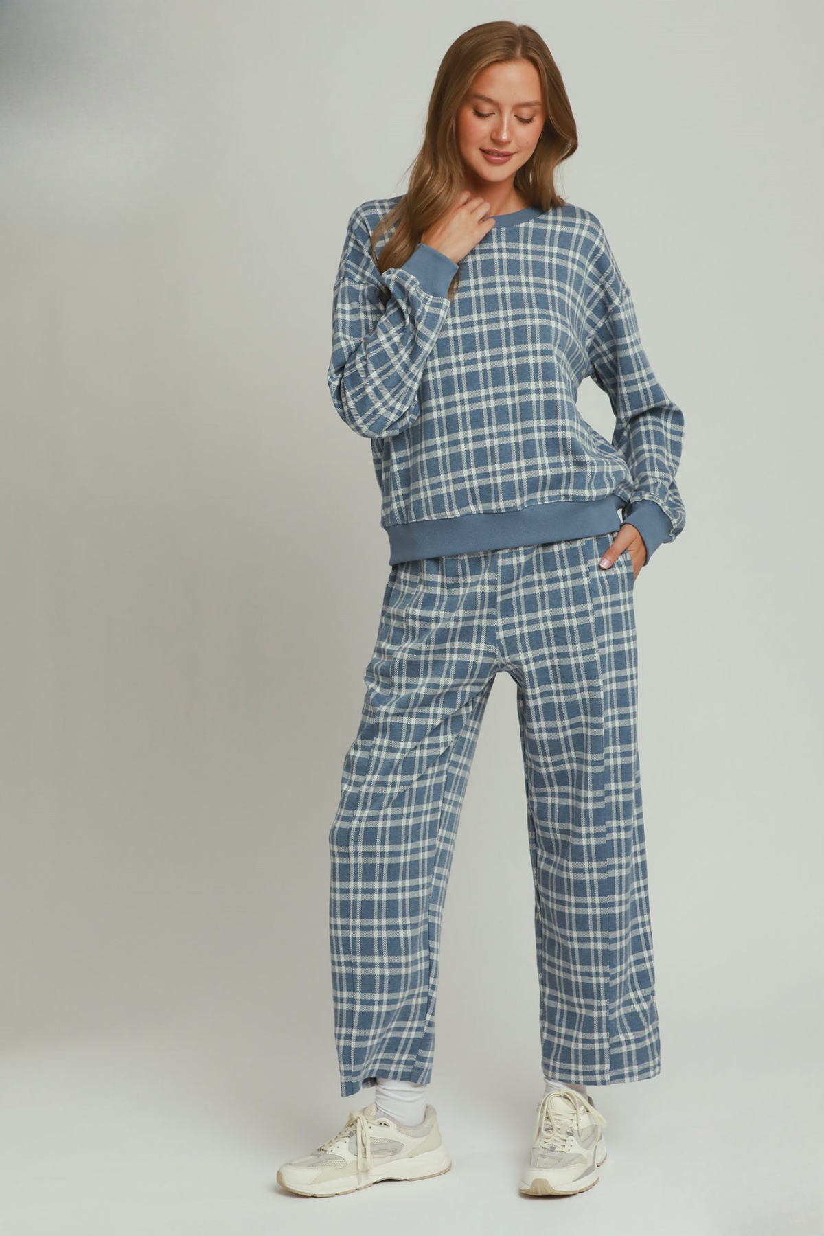 Plaid Printed Pullover Sweater
