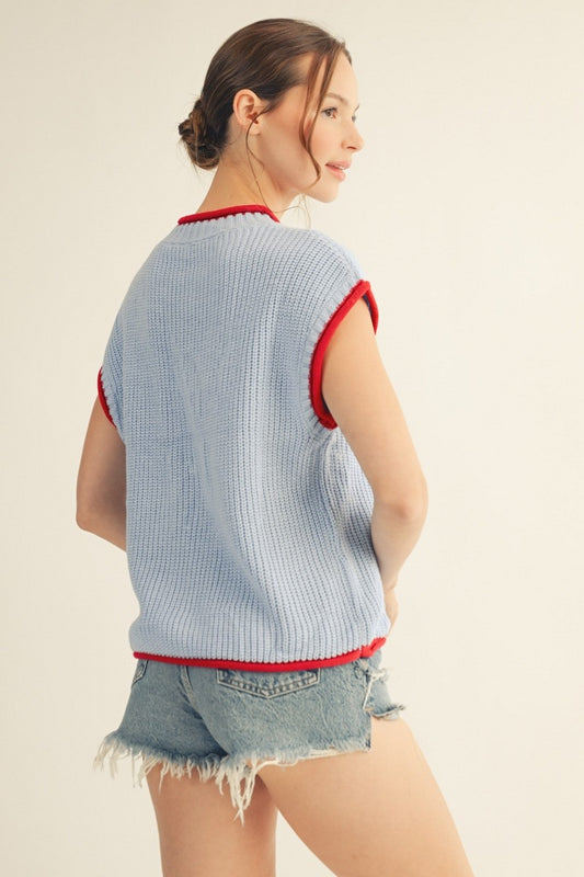 American Flag Sweater Top