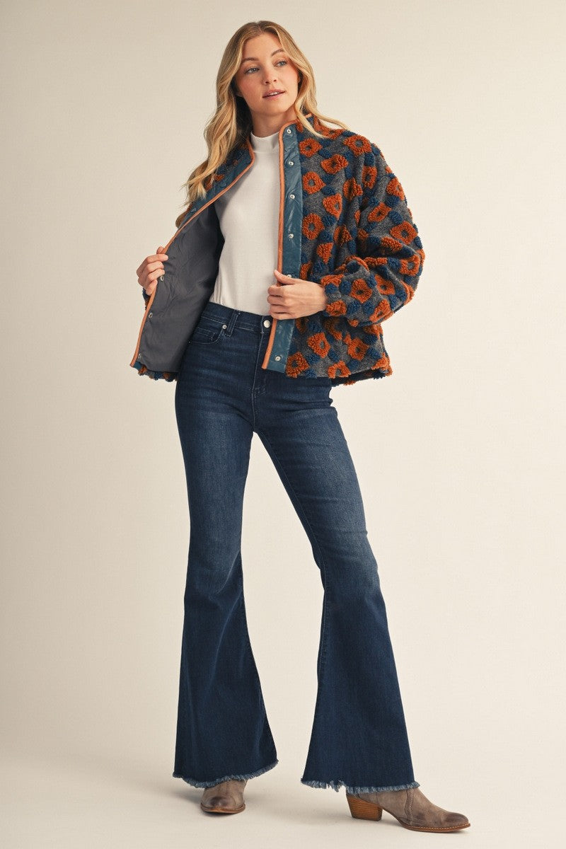 Vegan Leather Sherpa Jacket