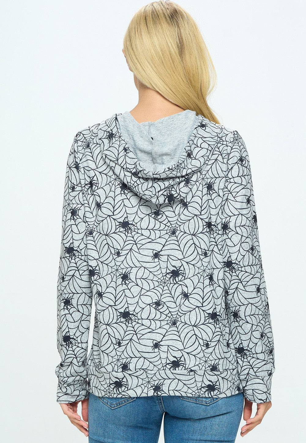 Spiderweb Print Hoodie