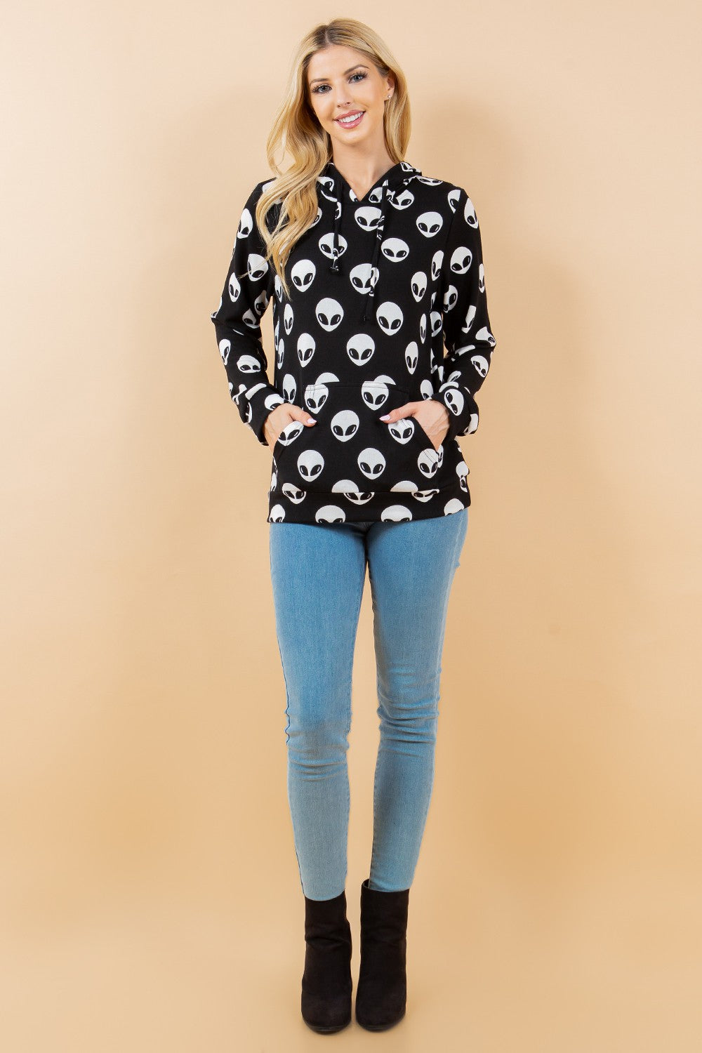 Alien Print Hoodie