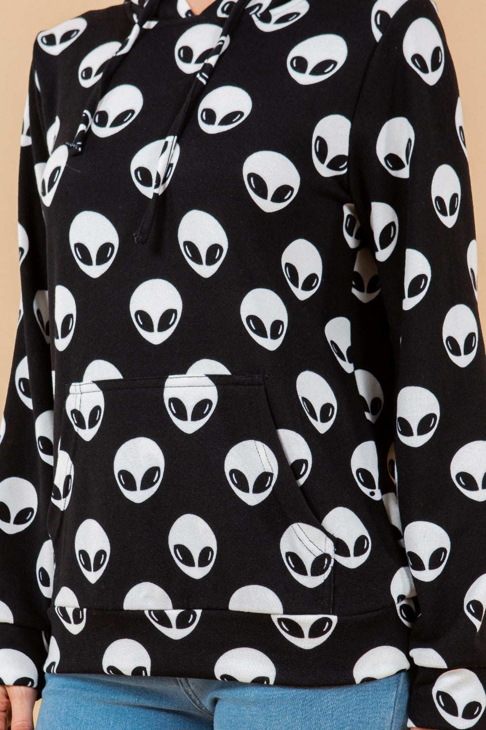 Alien Print Hoodie
