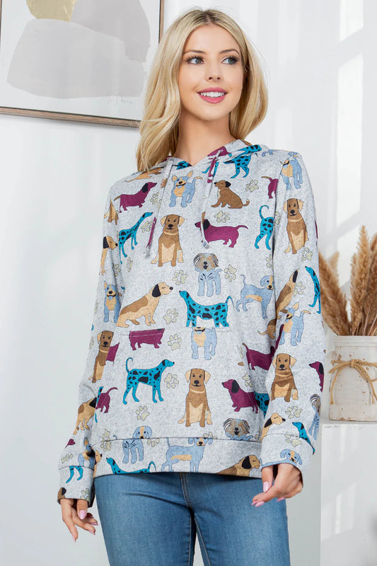 Paw Print & Dogs Hoodie